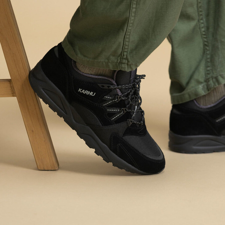 karhu fusion 2.0 – jet nero ferro nove retro scarpe da ginnastica
