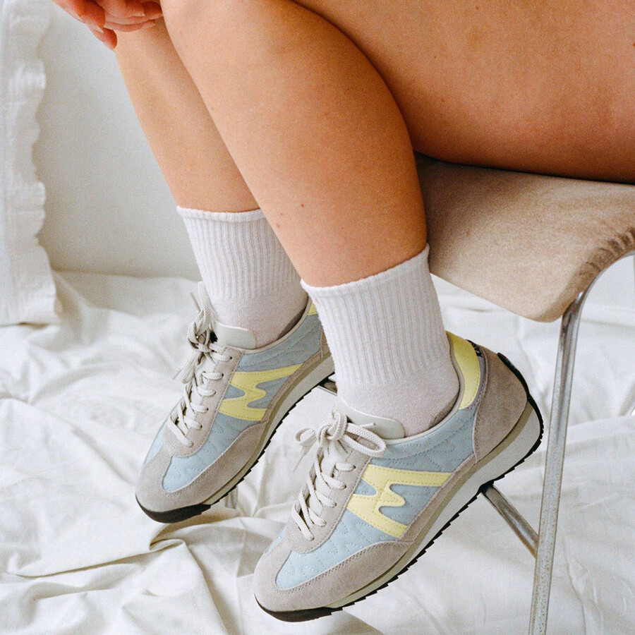karhu mestari – aqua grigio cera giallo stile di vita scarpe da ginnastica