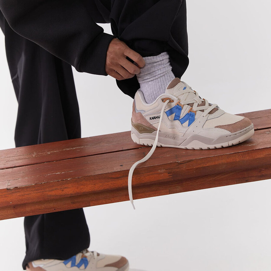 karhu fusione xt warm taupe azzurra - scarpe da ginnastica stile di vita